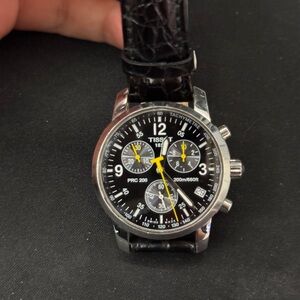 Tissot Black and Silver Chronograph Watch